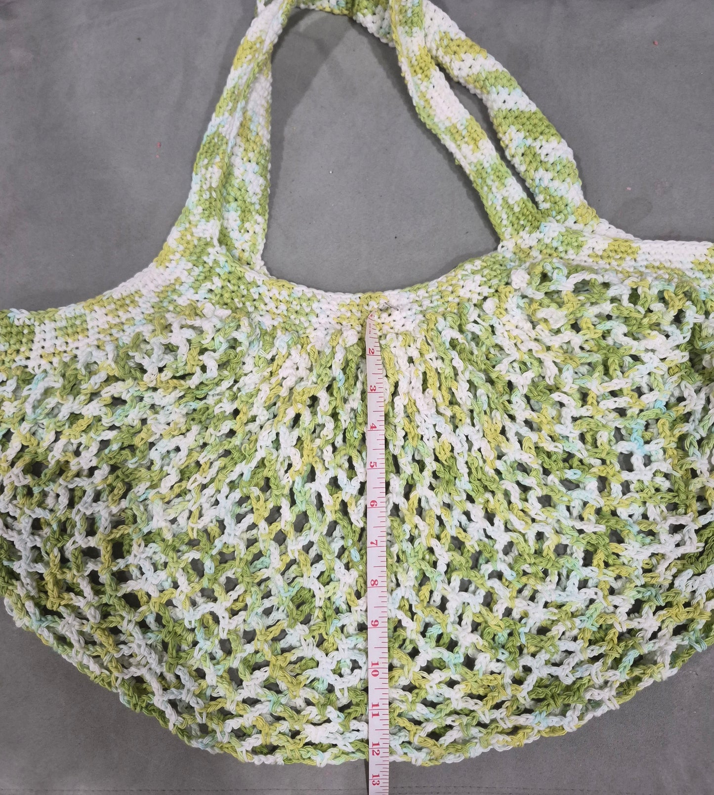 Large Cotton Mesh Shopping Bag, Crocheted