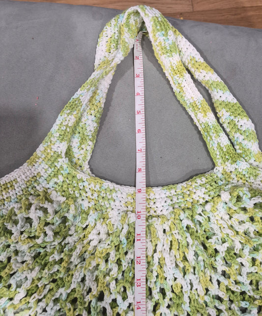 Large Cotton Mesh Shopping Bag, Crocheted