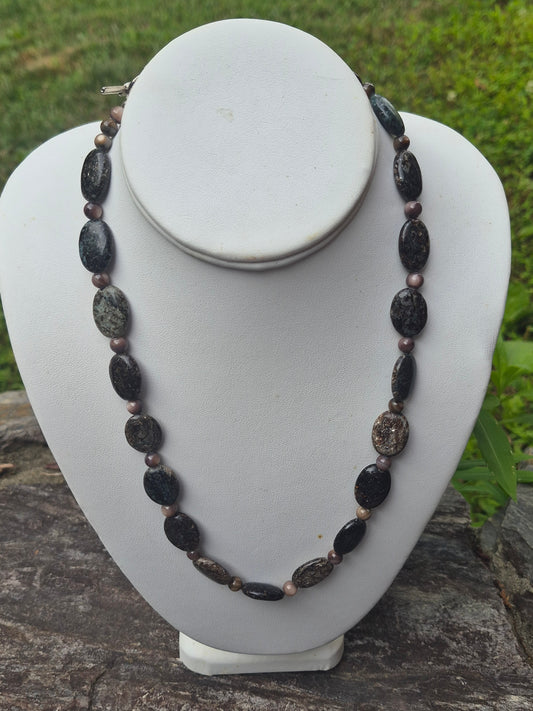 Jasper and Shell Necklace