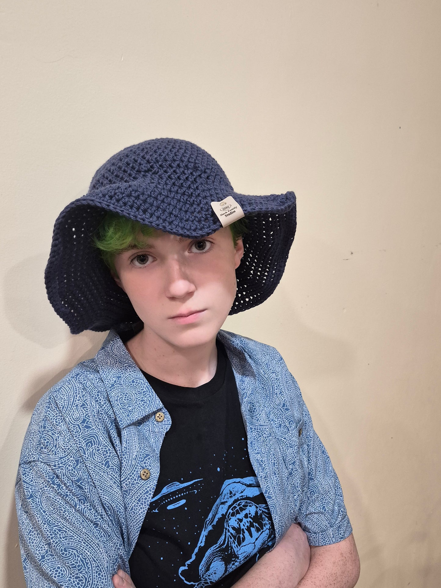 Cotton Wide Brimmed Sun Hat